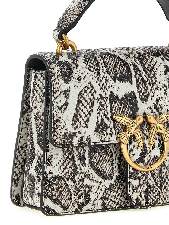 PINKO PINKO Torebka Gray Calfskin Hand Szary