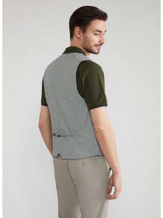 Pako Lorente Pako Lorente Kamizelka P22SF-8X-013 Zielony Slim Fit