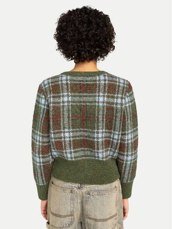 Element Element Kardigán Plaid Cardigan W ELJSW00113 Zöld Regular Fit
