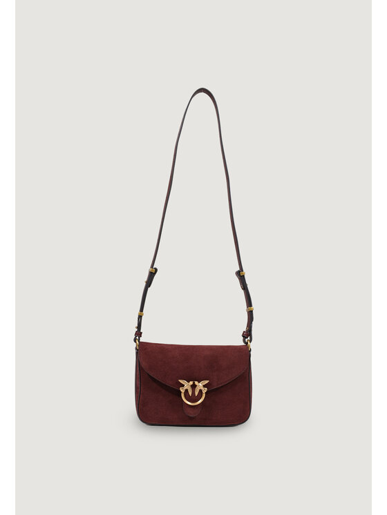 PINKO PINKO Torebka LOVE SATCHEL MINI SUEDE Brązowy