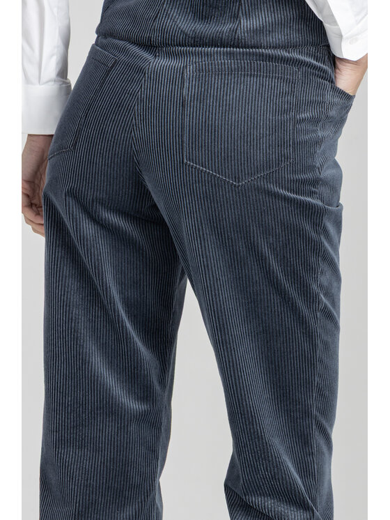 Deni Cler Milano Deni Cler Milano Spodnie materiałowe W-DC-5269-E5-D7-58-1 Granatowy Regular Fit
