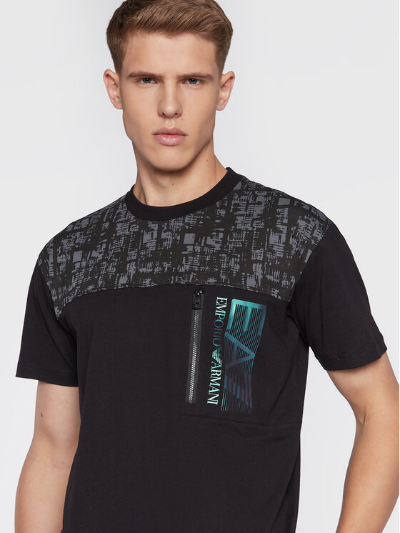 T-shirt 6LPT10 PJ02Z 1200 Nero Regular Fit