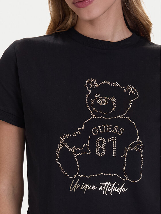 Guess Guess T-Shirt V5BI16 K8FQ4 Μαύρο Regular Fit