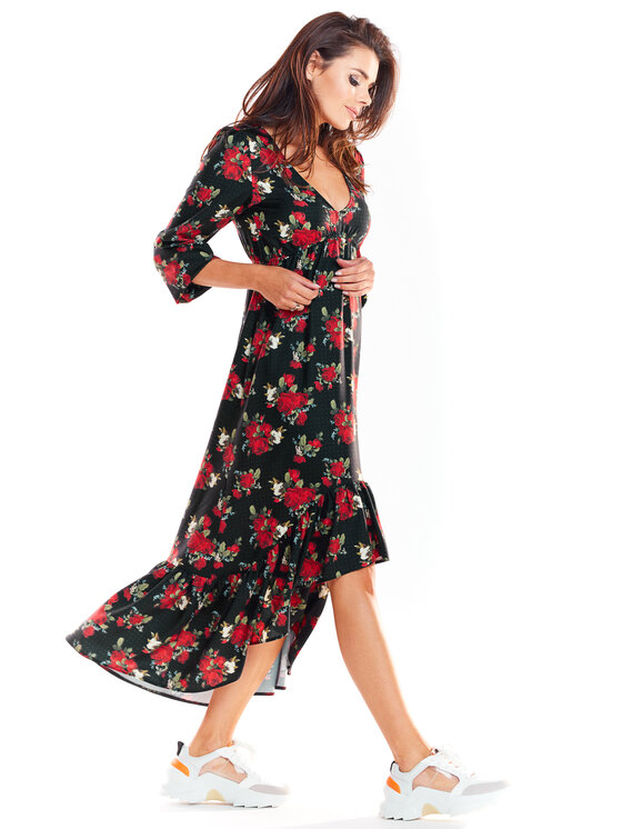 Awama Awama Vestito da giorno A322 Nero Basic Fit