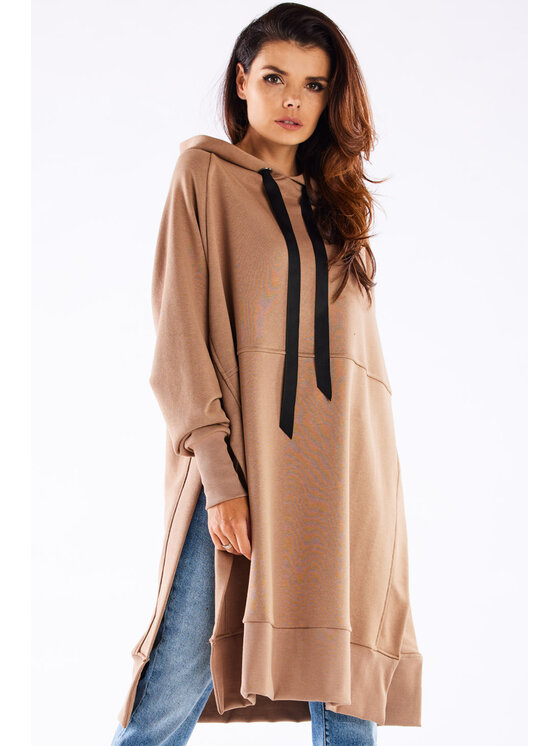 Infinite You Mikina M279 Béžová Basic Fit