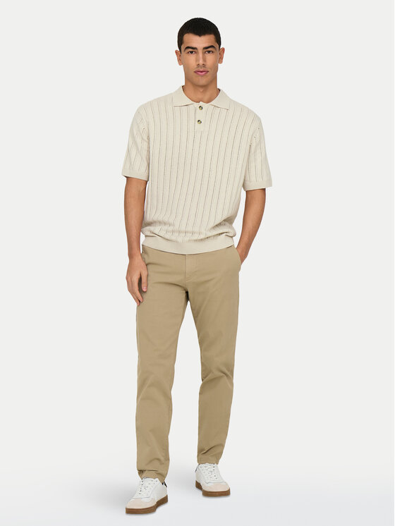 Only & Sons Only & Sons Поло Kent 22033463 Бежевий Regular Fit