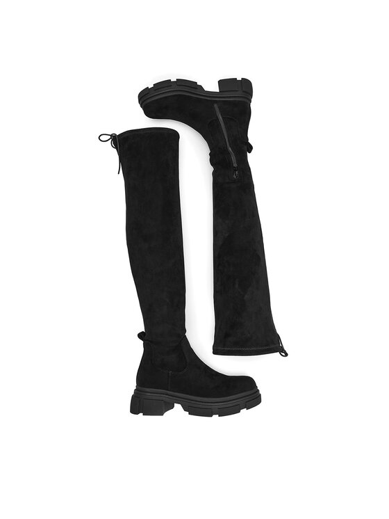 DeeZee DeeZee Μπότες πάνω από το γόνατο WS0902-01 Μαύρο