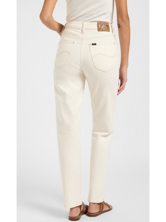 Lee Lee Jeansy Carol Biały Mom Fit