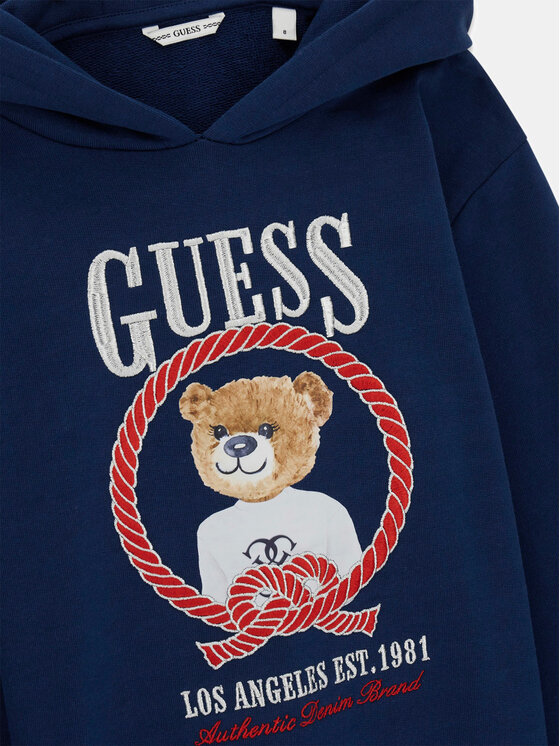 Guess Guess Bluză J6RQ05 KAD74 Bleumarin Regular Fit