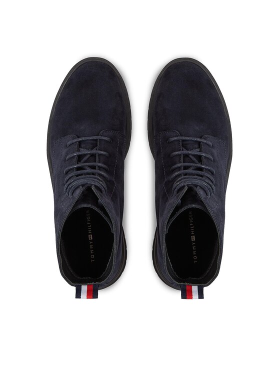 Tommy Hilfiger Tommy Hilfiger Kozaki Hilfiger Core Suede Boot FM0FM04674 Niebieski