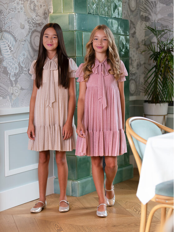 SLY SLY Sukienka elegancka 4SM-16A Różowy Comfortable Fit