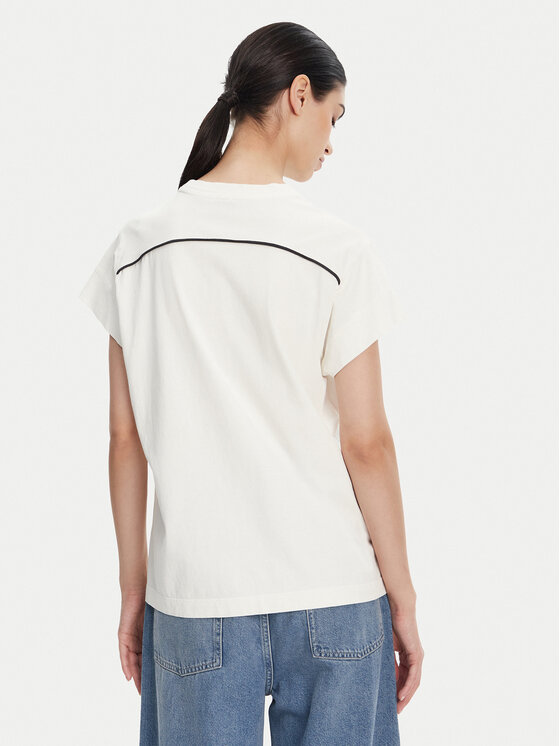 PINKO PINKO T-Shirt 105270 A2ME Bílá Regular Fit