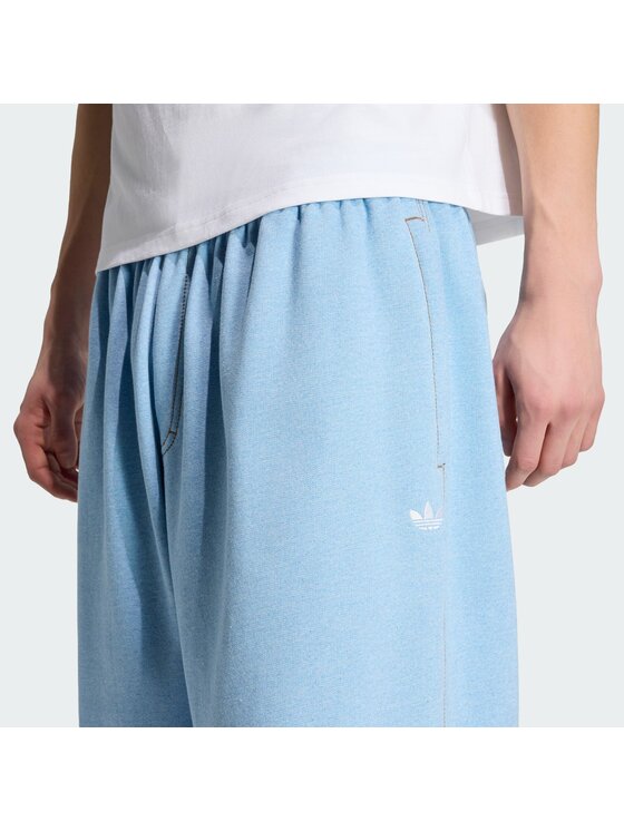 adidas adidas Spodnie materiałowe 165137 Niebieski jasny Oversize