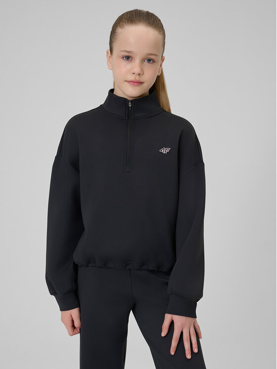 4F 4F Bluza JOY MOTION Czarny Regular Fit
