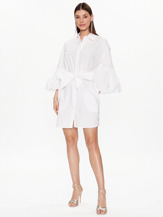 TWINSET TWINSET Haljina košulja 231TT2045 Bijela Regular Fit
