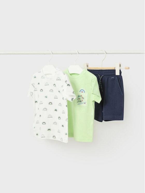 Mayoral Mayoral Set majica, top in kratke hlače 1645 Pisana Regular Fit