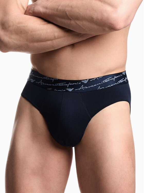 Emporio Armani Underwear Emporio Armani Underwear Súprava slipov M000251AF15007 Tmavomodrá