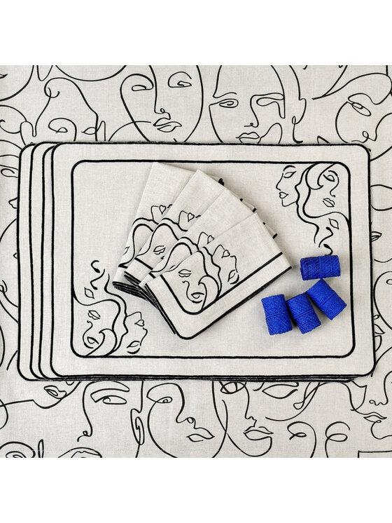 Roseberry Home Roseberry Home Obrączka na serwetki Blue Ring Niebieski