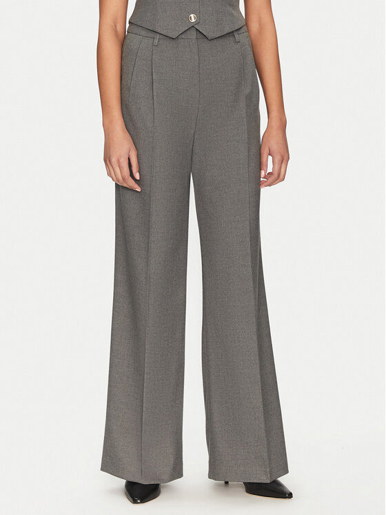 Morgan Morgan Панталони тип палацо 251-PANIS.F Сив Wide Leg