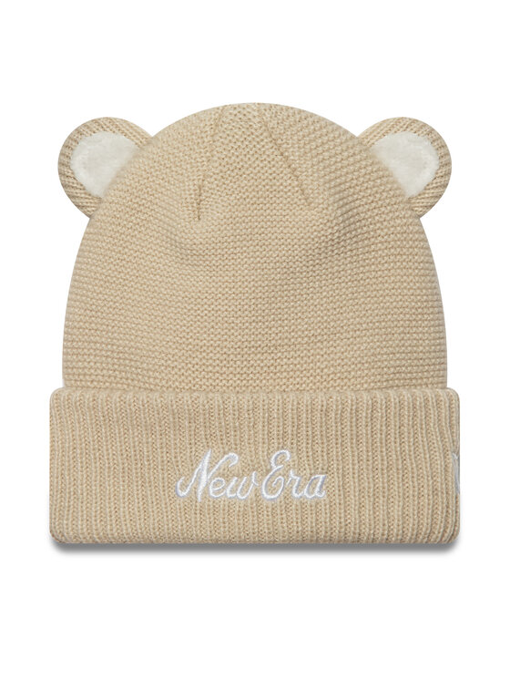 New Era Kapa Teddy Bear Ears Cuff Knit Beanie 60580874 Bež