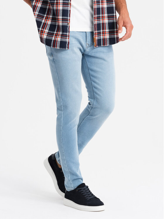 Ombre Ombre Jeansy OM-PADP-0214 Niebieski Regular Fit