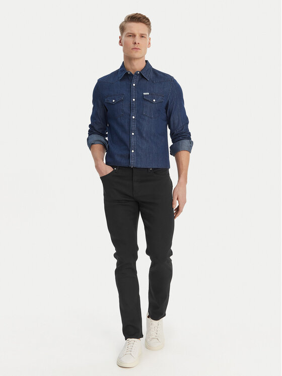 Guess Guess Camicia M6GH88 D1052 Blu scuro Regular Fit