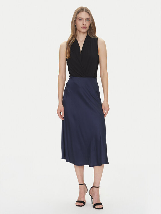 Fracomina Fracomina Spódnica midi FJ25SG2003W45101 Granatowy Regular Fit