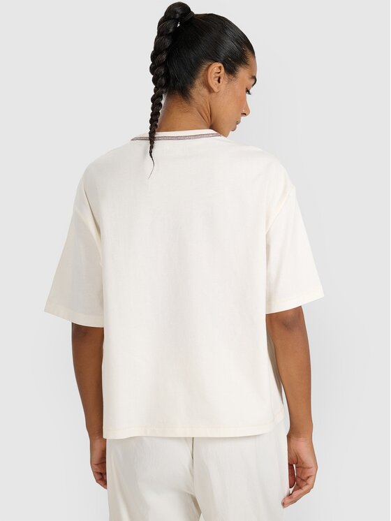 4F 4F T-Shirt 4FRSS25TTSHF2979-11S Biały Oversize