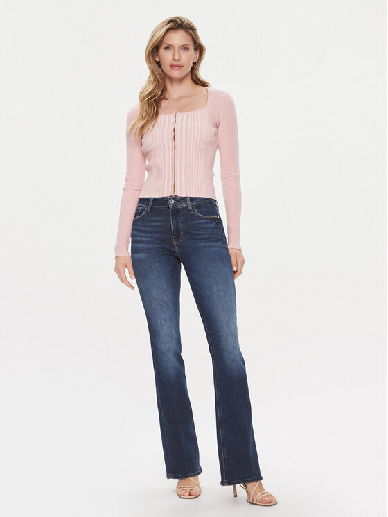 Guess Guess Kardigan Allie W4RR43 Z2YN2 Ružičasta Slim Fit