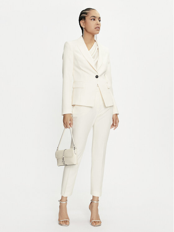 Liu Jo Liu Jo Штани з тканини CA4201 T2200 Écru Regular Fit