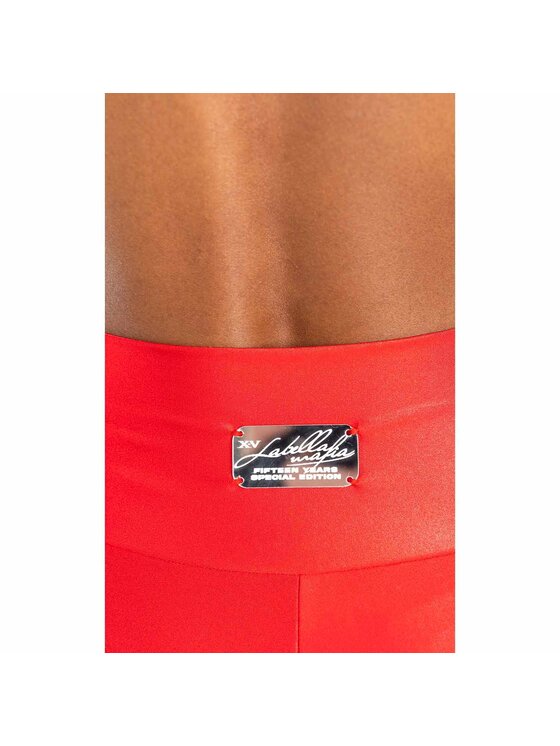 LaBellaMafia LaBellaMafia Legginsy LABELLAMAFIA LEGGING 2013-2015 RED Czerwony Regular Fit