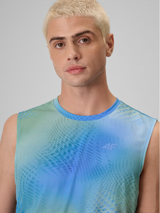 4F 4F Koszulka techniczna SERVE & SMASH Zielony Regular Fit
