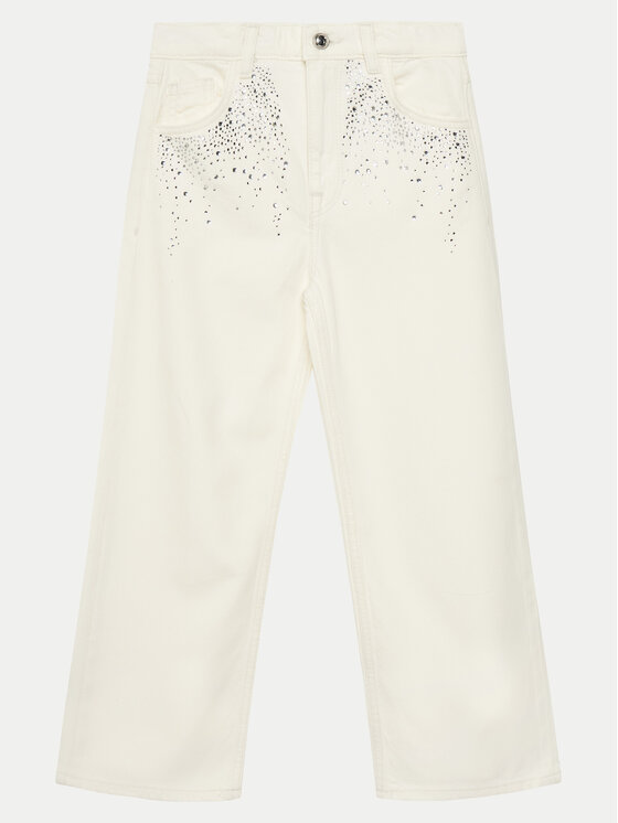 Guess Guess Jeans hlače J5RB07 WGVO0 Bela Regular Fit