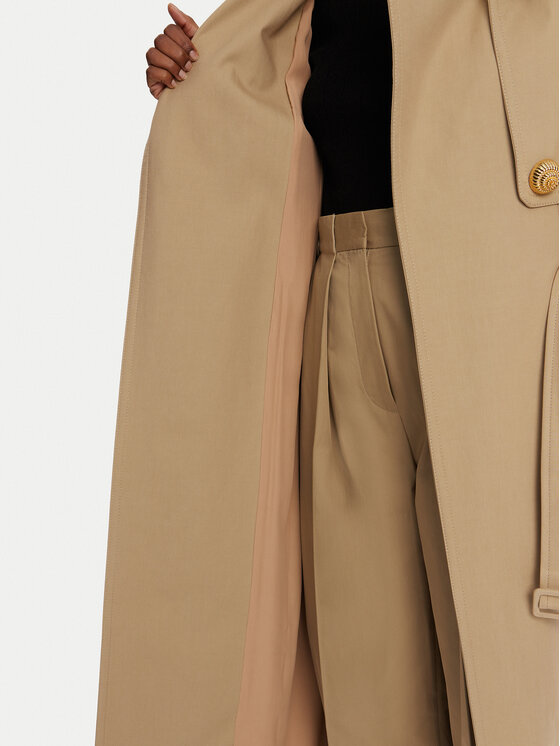 Balmain Balmain Trencz DF0TL155CF48 Beżowy Regular Fit