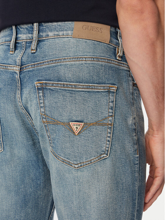 Guess Guess Jeansy M6GAR7 D0866 Niebieski Regular Fit