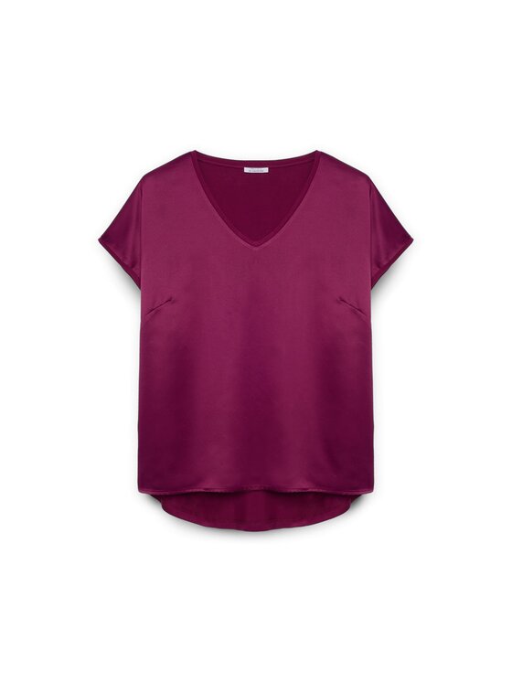 Fiorella Rubino Fiorella Rubino T-shirt G063L508553N036 Bordeaux Regular Fit