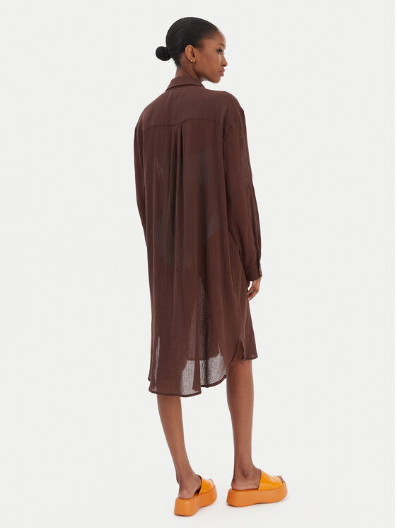 Seafolly Seafolly Cămașă Crinkle 55536-CU Maro Relaxed Fit