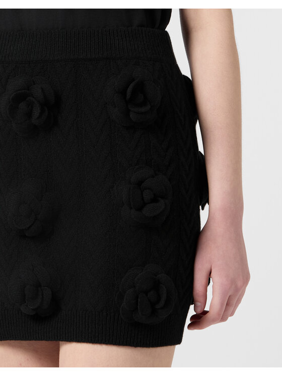 PHILIPP PLEIN PHILIPP PLEIN Midi sukně 31414 Černá Regular Fit