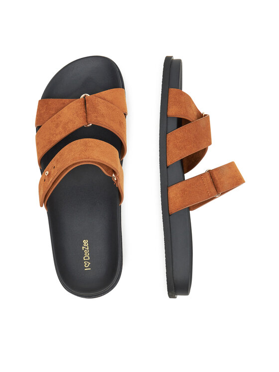 DeeZee DeeZee Klapki HY59053-3 Brązowy