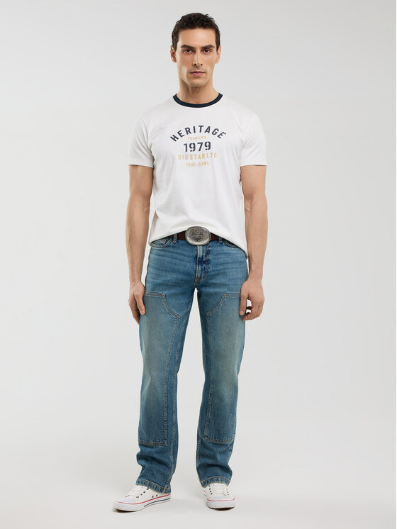 BIG STAR BIG STAR T-Shirt JAROS Biały Basic Fit