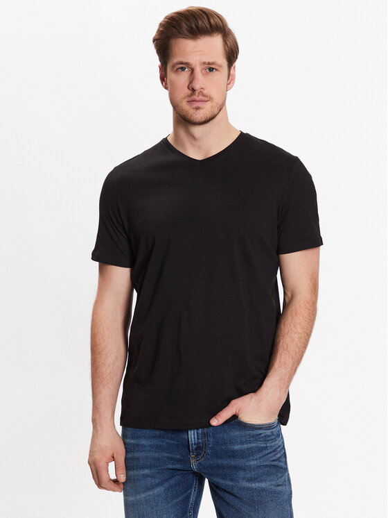 Geox Tricou M3510H-T2870 F9000 Negru Regular Fit