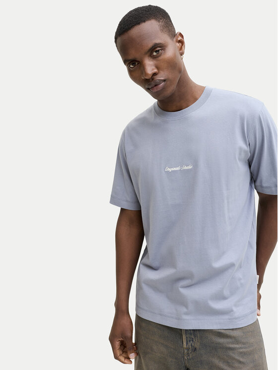 Jack & Jones Jack & Jones Тишърт Norrebro Emb 12282892 Син Regular Fit