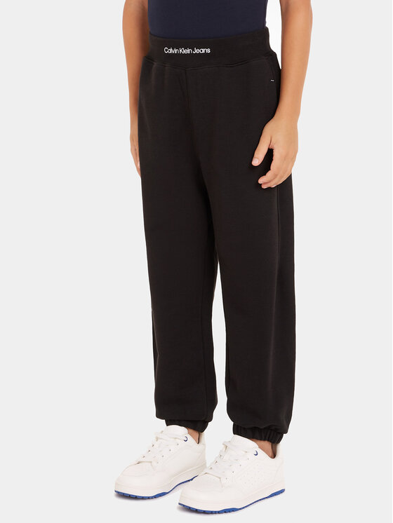 Calvin Klein Jeans Calvin Klein Jeans Pantaloni trening Intrasia Logo IB0IB02081 Negru Regular Fit