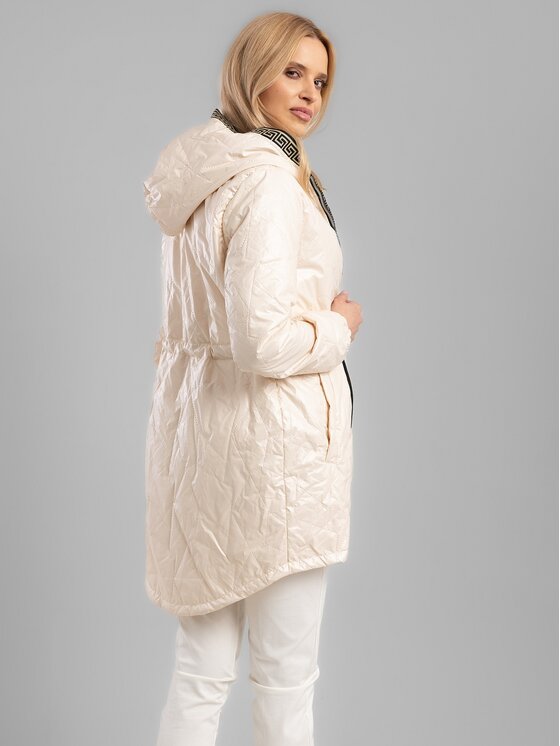 Perso Perso Dámská bunda BLE238787F Béžová Regular Fit