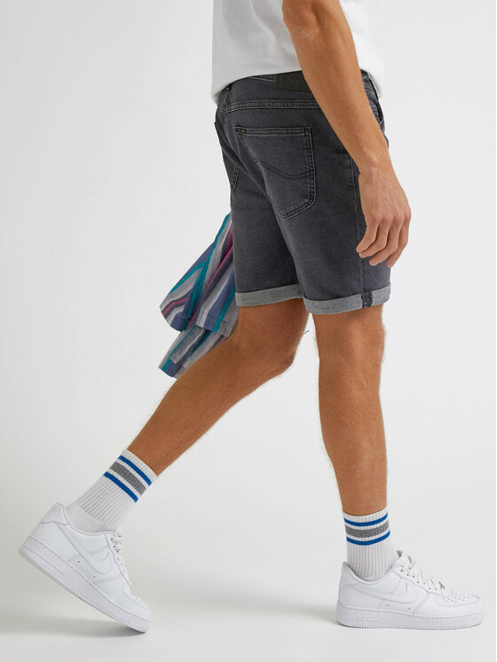 Lee Lee Pantaloncini di jeans Rider L73FIBB81 112331757 Grigio Slim Fit