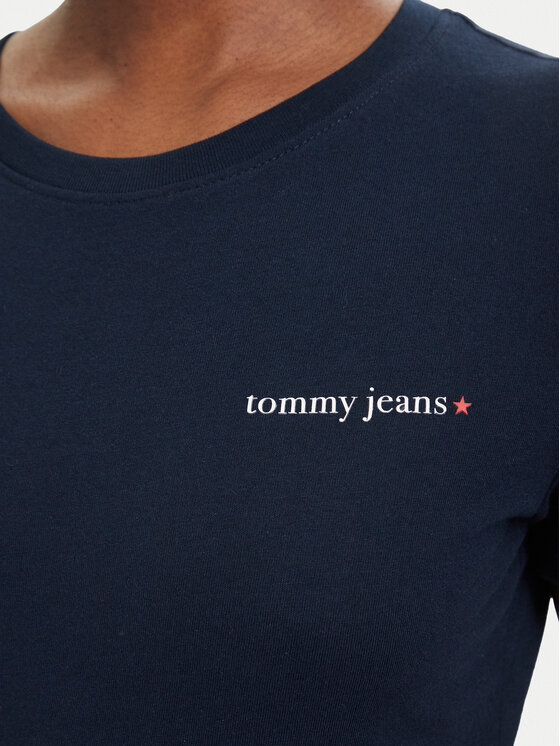Tommy Jeans Tommy Jeans T-särk Ess Logo DW0DW23479 Tumesinine Slim Fit