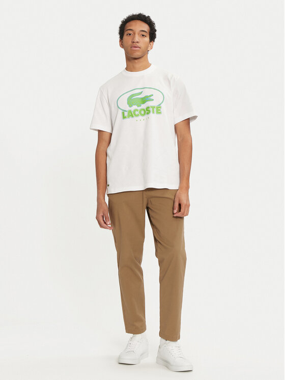 Lacoste Lacoste T-Shirt TH2806 Biały Regular Fit