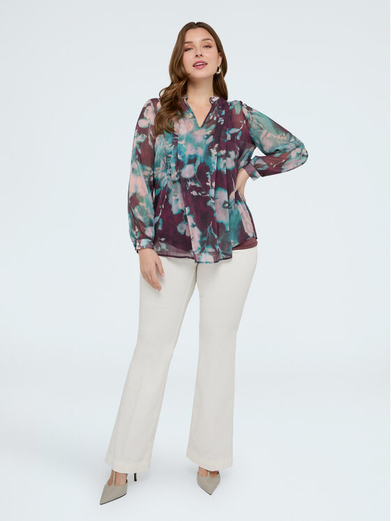 Fiorella Rubino Fiorella Rubino Bluzka 2062T002447N0Z6 Bordowy Regular Fit