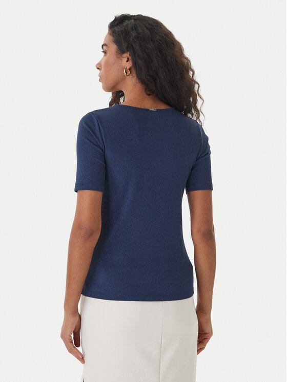 Fracomina Fracomina T-Shirt FS26ST7008K420Q7 Tmavomodrá Slim Fit