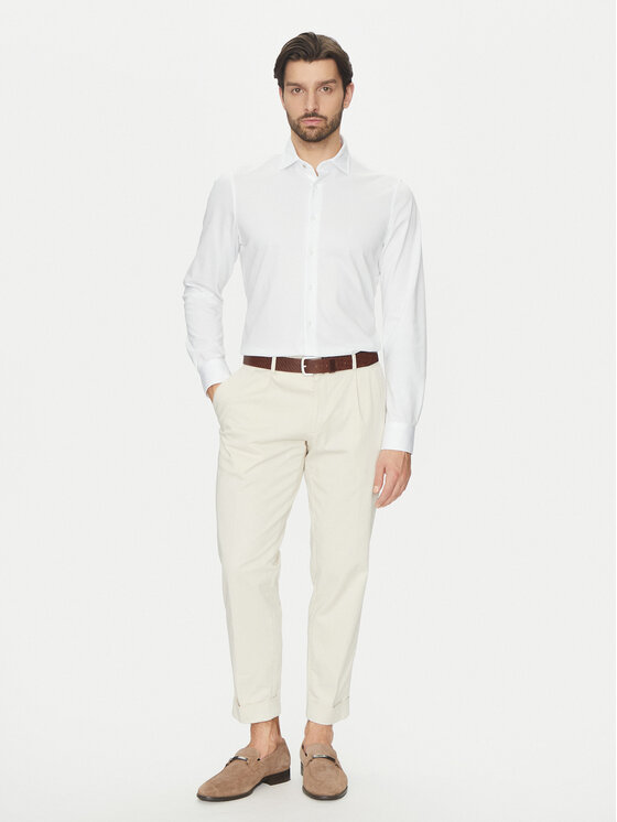 Michael Kors Michael Kors Koszula MD0MD91498 Biały Slim Fit